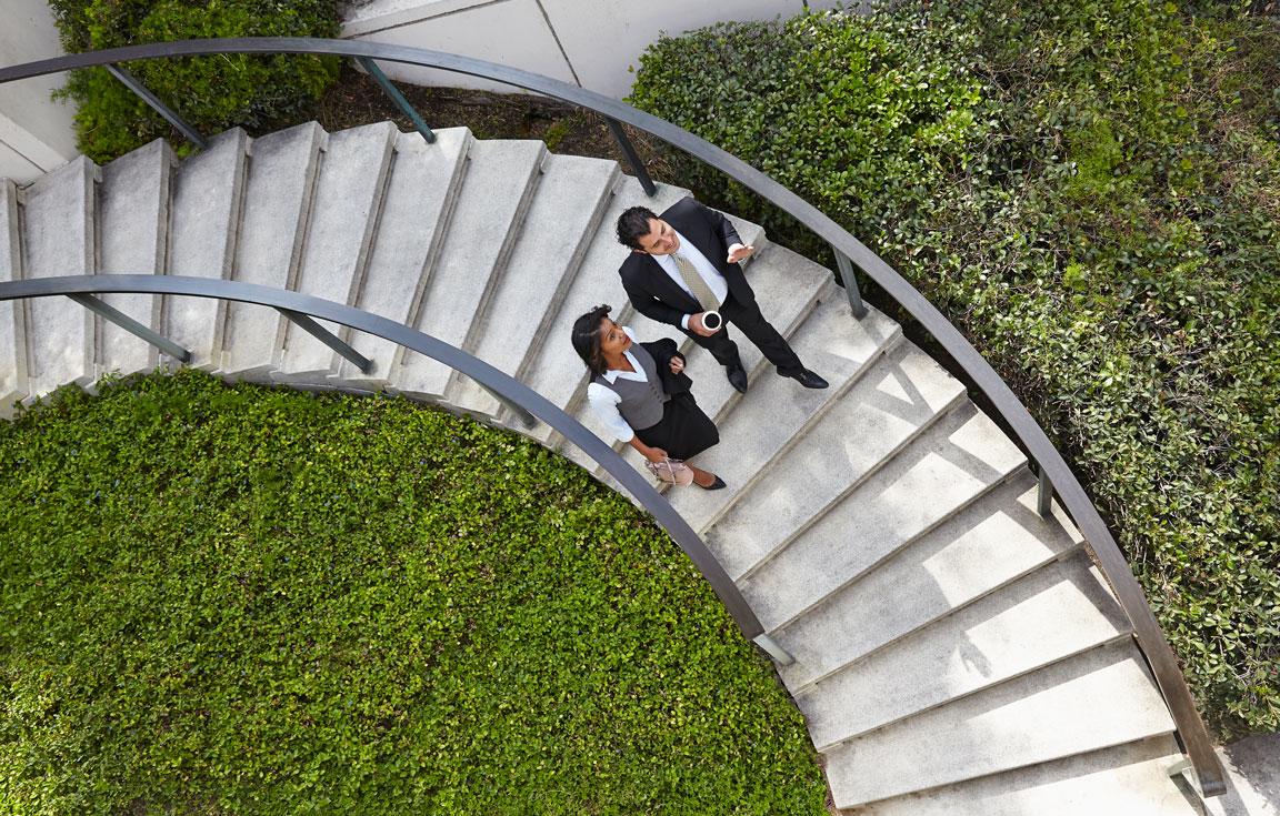 high-angle-view-of-business-people-descending